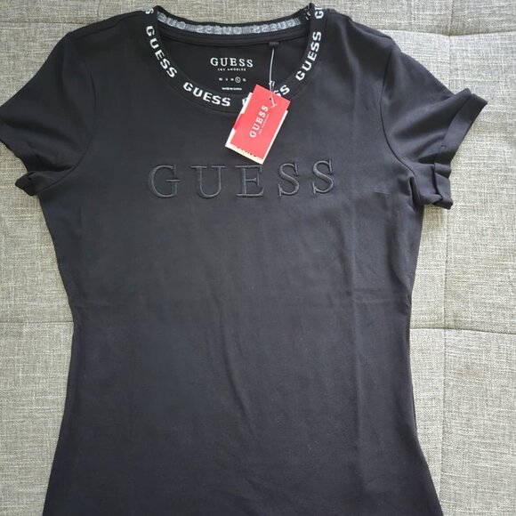 Guess Women’s Logo Tee – Black – Size L - Picture 1 of 1